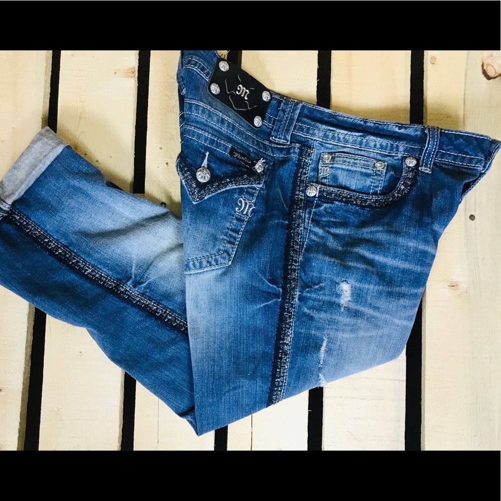Miss Me women JB5660P3 Boyfriend Capri Jean Sz 28 - Picture 6 of 8